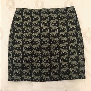 J Crew zebra skirt